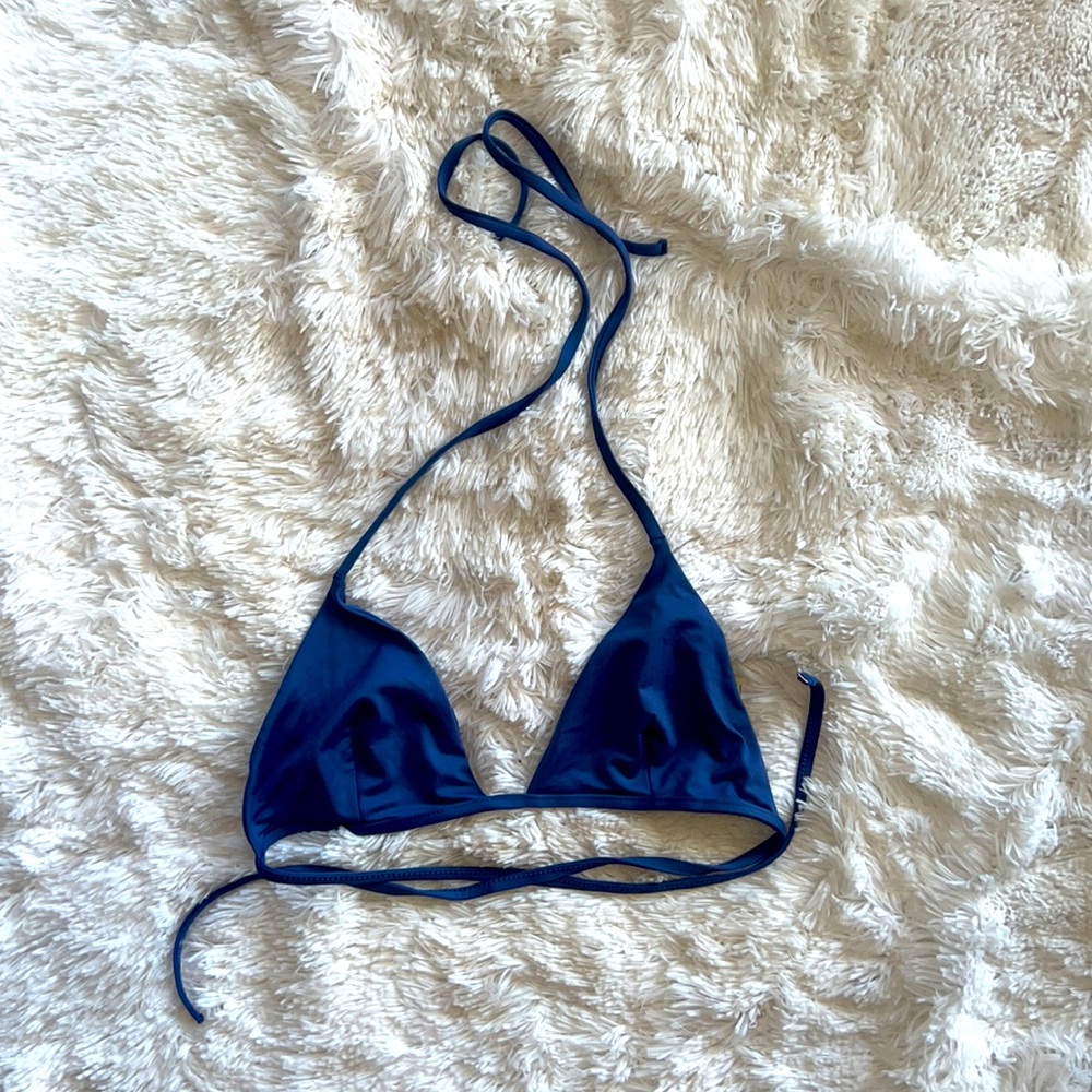 Onia Dust Blue String Bikini Top - Size L